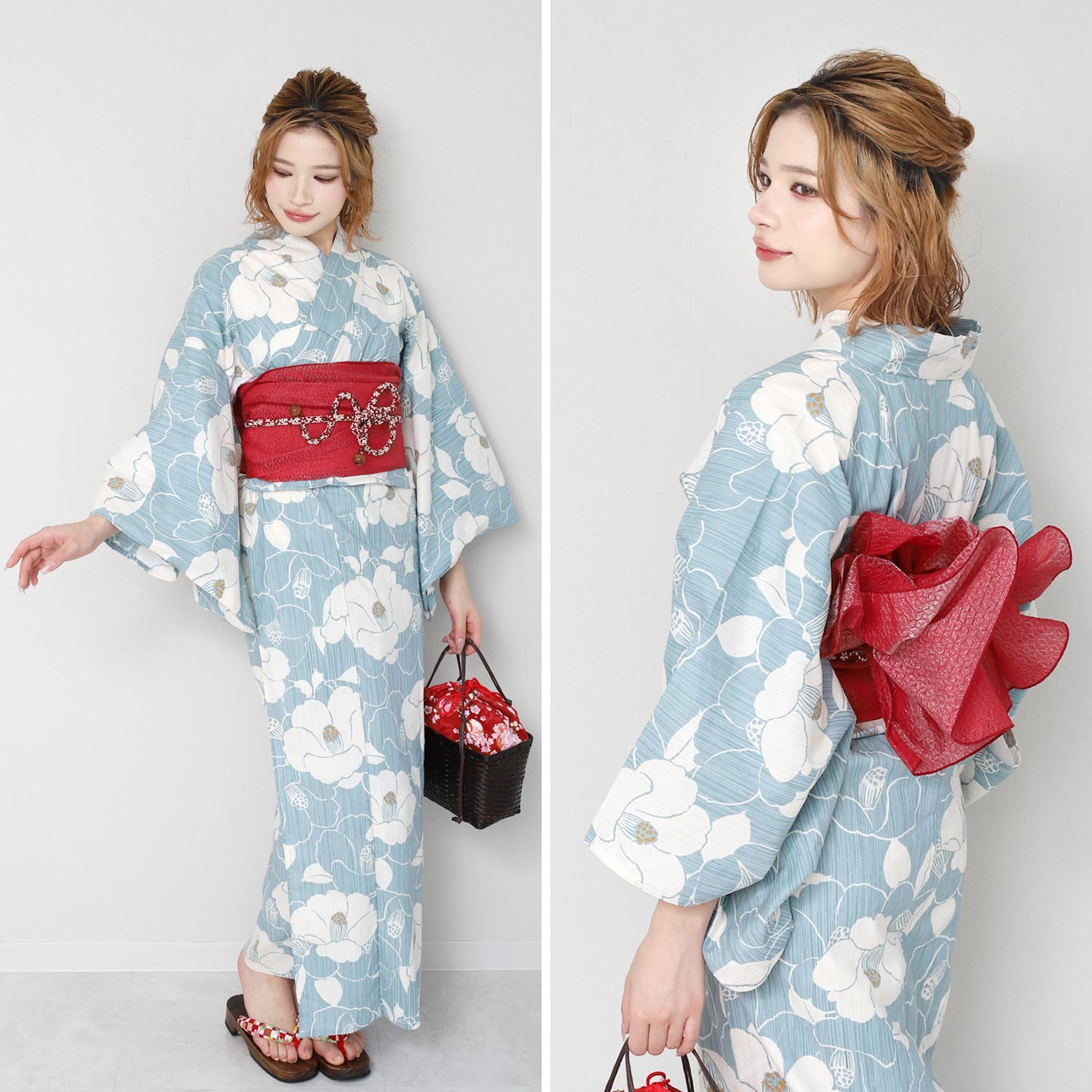 Two-Piece Yukata Set Camellia