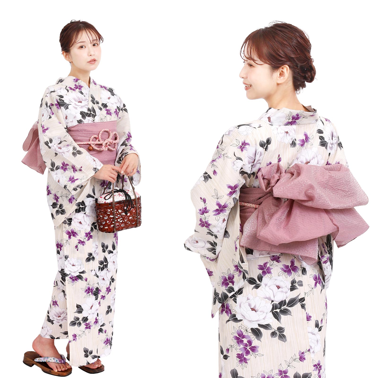 Yukata and Obi Set Peony