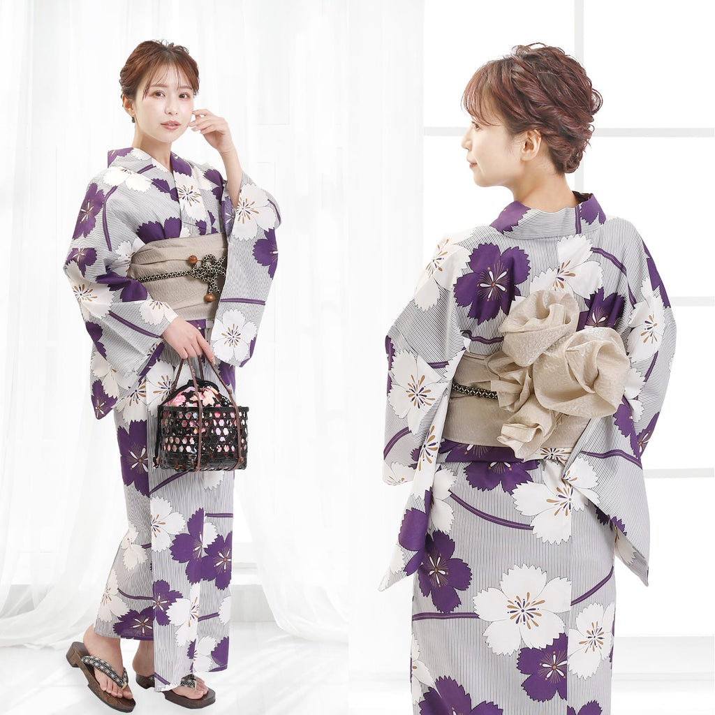 Yukata and Obi Set Dianthus Nadeshiko