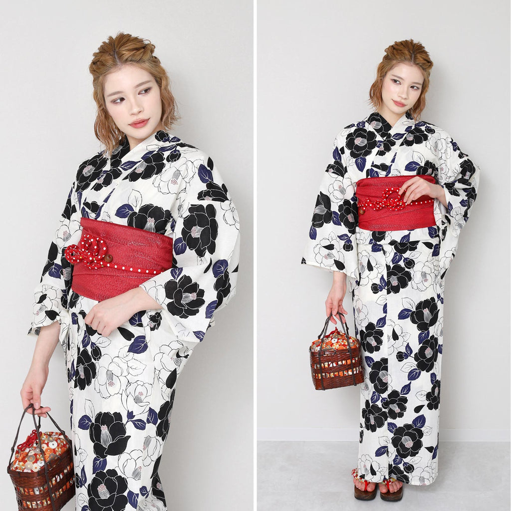 Yukata and Obi Set Tsubaki