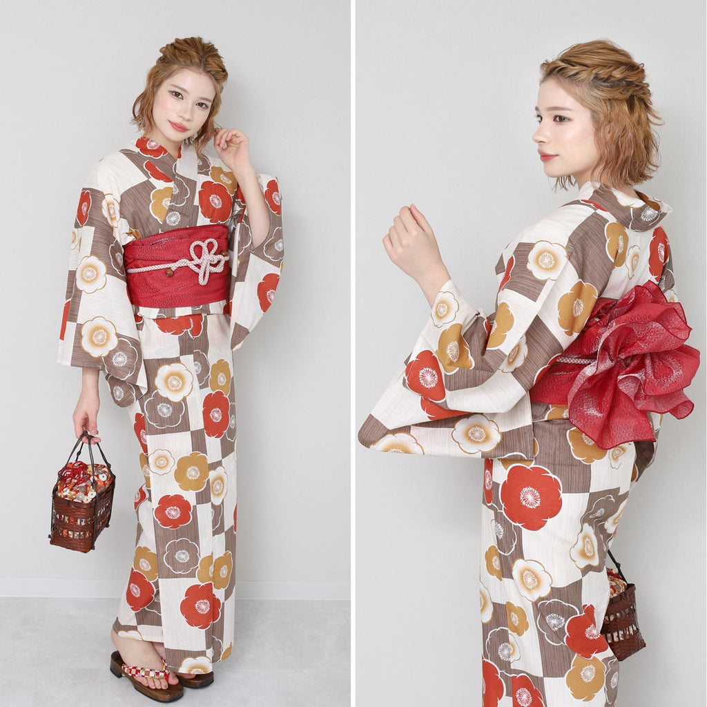 Yukata and Obi Set Camellia