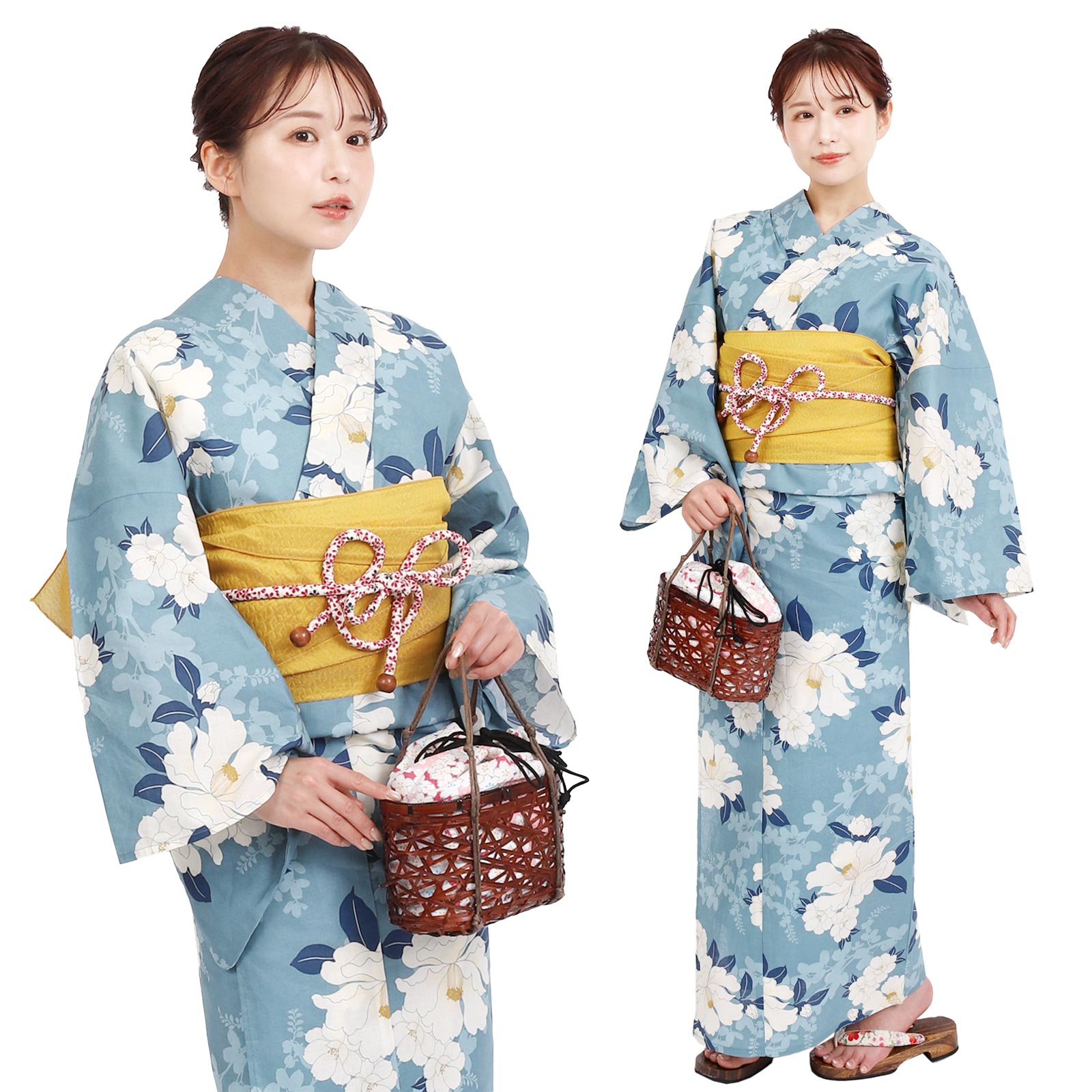 Yukata and Obi Set Camellia