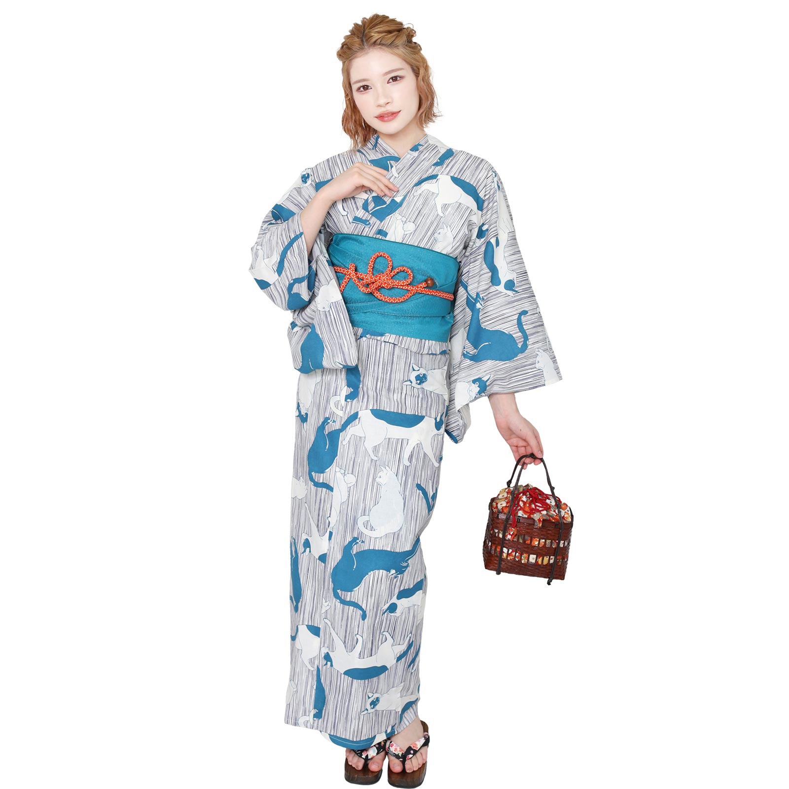 Two-Piece Yukata Set Cat