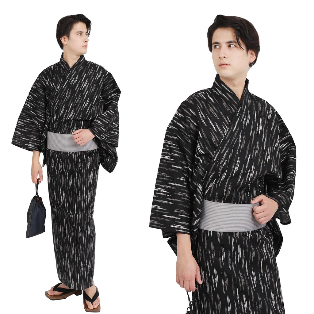 Yukata Pre-Tied Obi Set -Kasuri