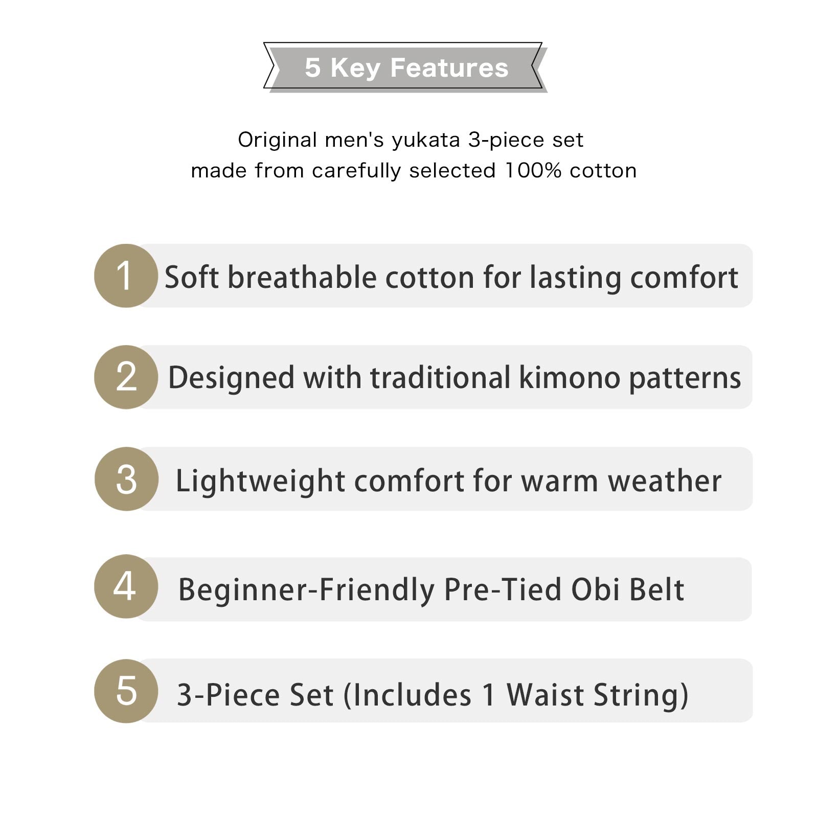 Yukata Pre-Tied Obi Set -Kiku