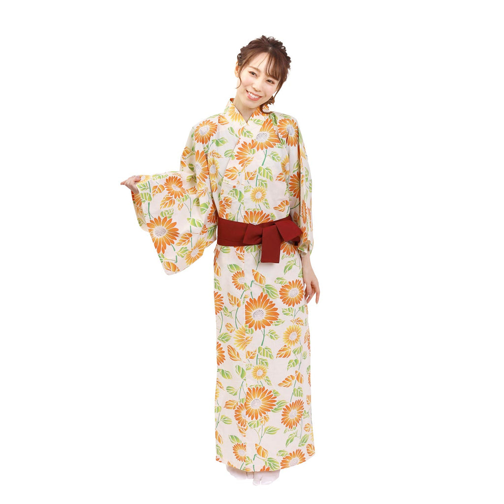 Women Indoor Yukata Himawari