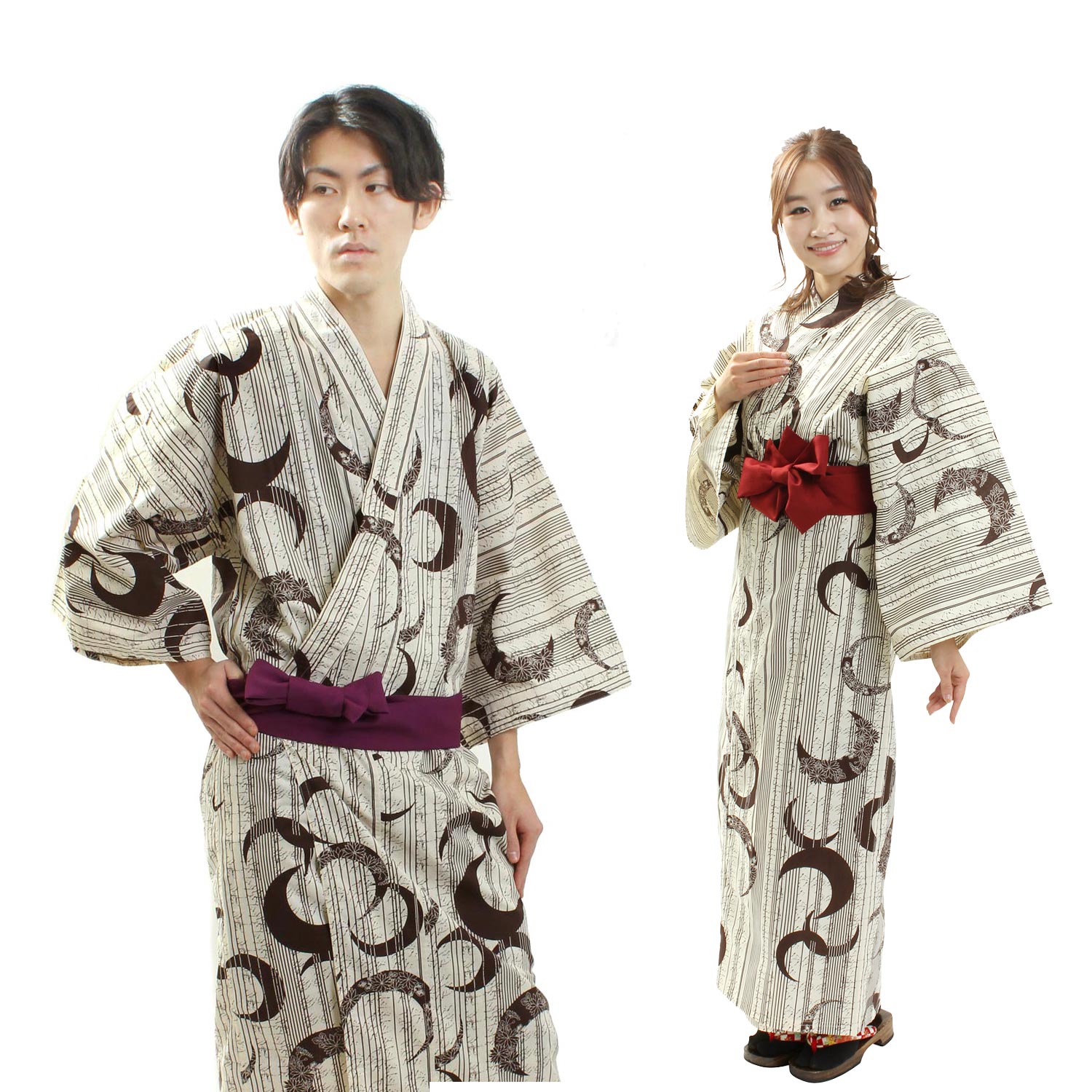 Unisex Indoor Yukata Mikazuki [ky-3781-c01]