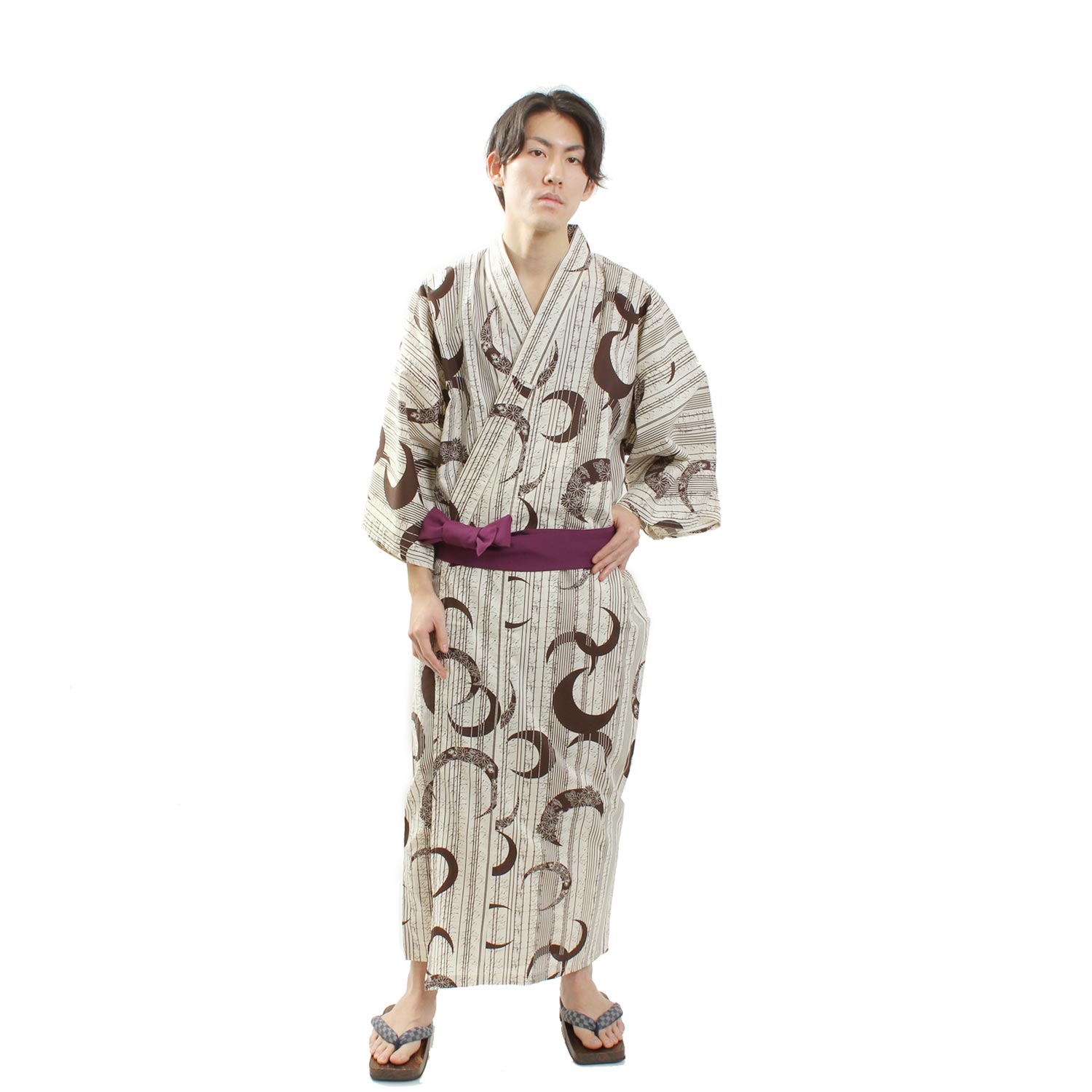 Unisex Indoor Yukata Mikazuki [ky-3781-c01]