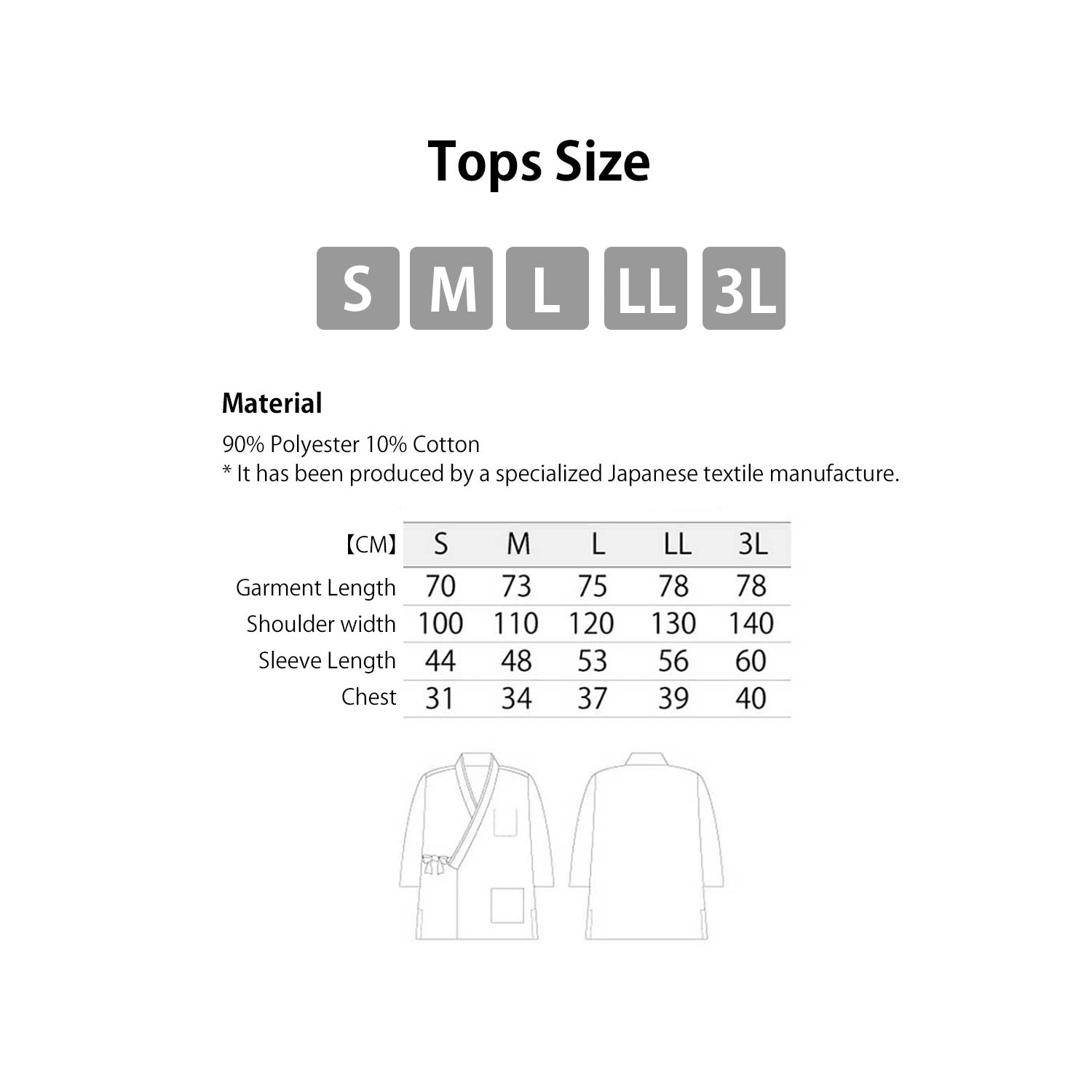 Unisex Samue Happi Tops Single Item Easy-Care Processing Fabric Blue