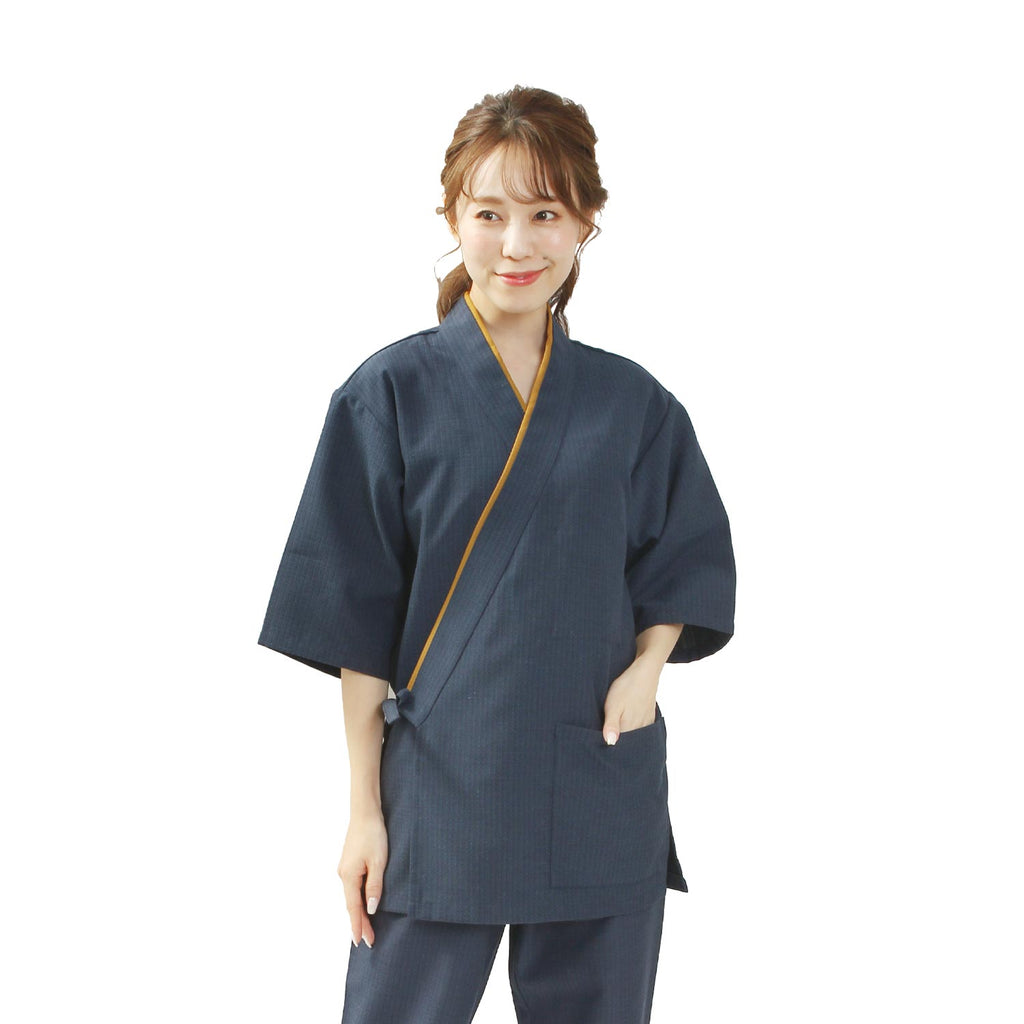 Unisex Samue Happi Tops Single Item Easy-Care Processing Fabric Blue