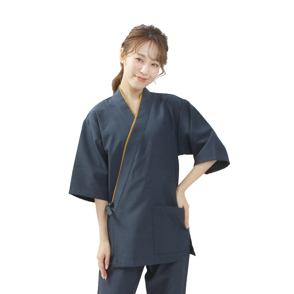 Unisex Samue Happi Tops Single Item Easy-Care Processing Fabric Blue