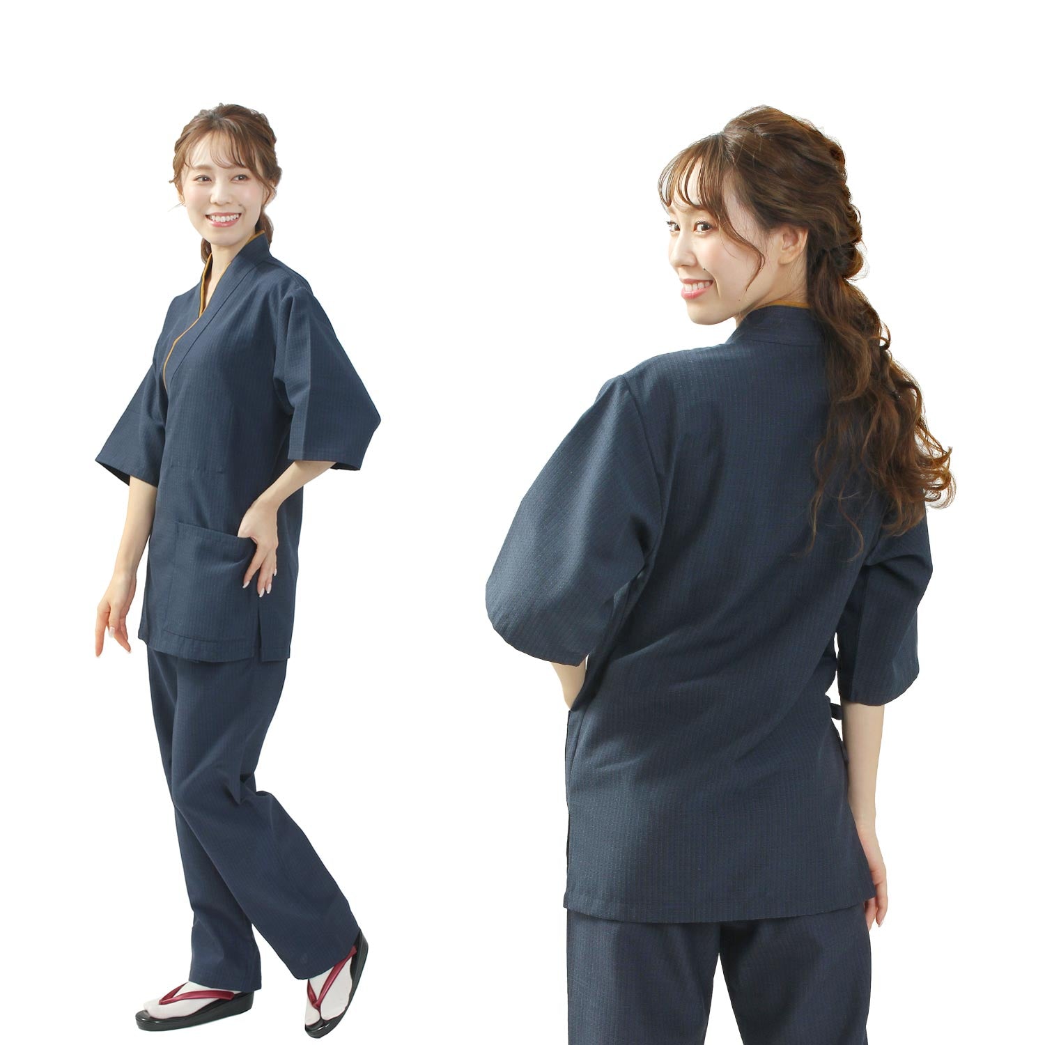 Unisex Samue Happi Tops Single Item Easy-Care Processing Fabric Blue